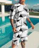 Digital Printing Summer Short-sleeve Suit