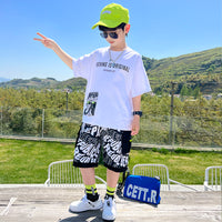 Cool And Fashionable Boy's Summer Short Sleeved Suit