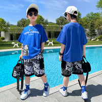 Cool And Fashionable Boy's Summer Short Sleeved Suit