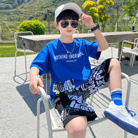 Cool And Fashionable Boy's Summer Short Sleeved Suit