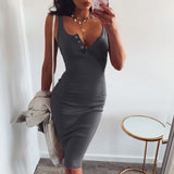 Knee-Length Knitted Dress