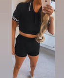 Women'sTwo Piece  Crop Top And Short/Skirt Set