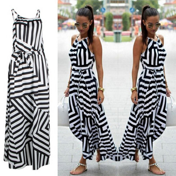 Women's Striped Maxi Dress