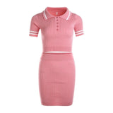 Women'sTwo Piece  Crop Top And Short/Skirt Set