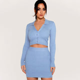 Women'sTwo Piece  Crop Top And Short/Skirt Set