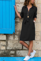 Women's Three Quarter Spring Shirt Dress