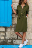 Women's Three Quarter Spring Shirt Dress