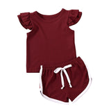 Girls Ruffles Short Sets