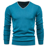 Cotton Pullover V-neck Men's Sweaters