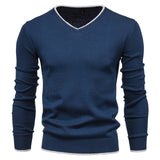 Cotton Pullover V-neck Men's Sweaters