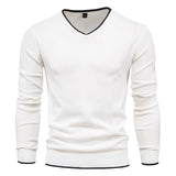 Cotton Pullover V-neck Men's Sweaters