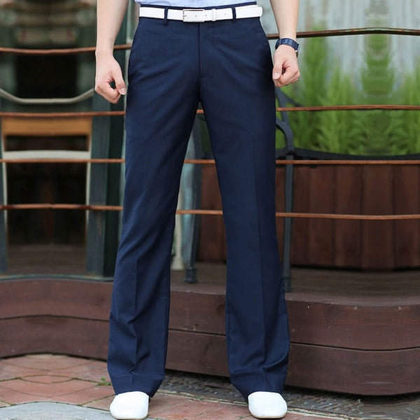 boot cut dress pants mens Men's Comfortable Boot Cut Trousers – EssieK