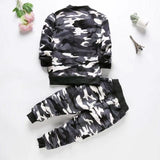 Kids Camouflage Zipper Two-piece