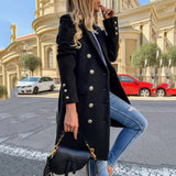 Faux Wool Blend  Long Coat