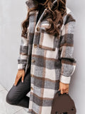 Women Winter Plaid Oversized Coat